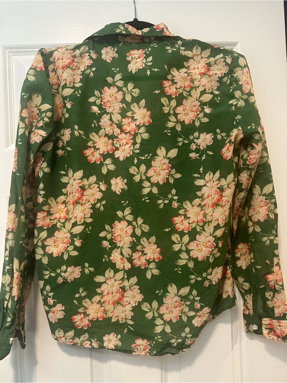 Sezane Pierro Shirt Green Bouquet - Size 2 - Picture 2 of 5